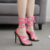 sexy rose elastic strap high heel sandals  NSCA28041