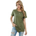 solid color single-breasted top  NSDF28086