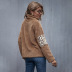 spring new fashion loose hedging high-neck solid color sweatshirt NSDF28100