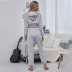 spring and autumn fashion short jacket casual solid color pant suit NSDF28107