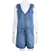 summer belt tassel denim vest one-piece shorts  NSKL28122