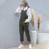 bow-knot pocket solid color jumpsuit NSDF28169