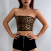 fashion leopard print sexy bound tube top vest NSLQ28212