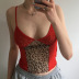sexy leopard-print milk silk mesh sling vest NSLQ28223
