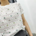 flower embroidery short-sleeved knit top  NSLD28271