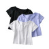 simple solid color short-sleeved T-shirt  NSLD28301