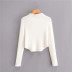solid color high neck knitted top NSLD28312