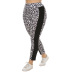 plus size leopard print stitching casual leggings  NSOY28436