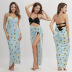 summer pineapple printed beach sun protection dress NSOY28443