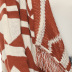 rhombus irregular stitching tassel knitted cardigan  NSOY28452