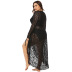 lace irregular ruffled strap beach dress  NSOY28482