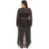 lace irregular ruffled strap beach dress  NSOY28482