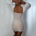 Long-Sleeved Backless Chest-Wrapped Skirt NSFD28543