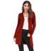 Solid Color Long Knitted Cardigan NSYH28548