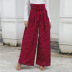 fashion print bow wide leg pants NSSA28571
