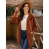 solid color loose furry cardigan  NSSA28576