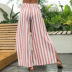 stripe high slit wide-leg pants  NSSA28583