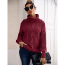 solid color long-sleeved turtleneck sweater  NSSA28586
