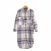 fashion plaid long woolen coat  NSAM28634