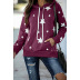 five-pointed star print long-sleeved hooded loose casual sweater NSZH28683