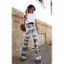 casual printed flared trousers  NSZH28696