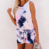 Printed Tie Dye Short Sleeve Shorts Two-piece  NSZH28700