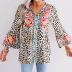 New Printed Large Size Loose Cardigan Blouse NSZH28704