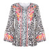New Printed Large Size Loose Cardigan Blouse NSZH28704