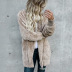 solid color wool warm mid-length coat NSZH28713