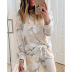 tie-dye printing round neck casual set NSZH28752