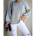 spring new loose round neck puff sleeve long sleeve t-shirt NSZH28771