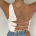 sexy slim small single-shoulder halter strap vest   NSSU28802