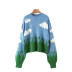 blue sky and white cloud pattern sweater  NSLD28914