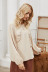 Loose thin round neck washed cotton long-sleeved T-shirt NSLM28975