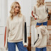 hedging all-match hooded fashion color matching mid-length loose slim thin sweatshirt NSLM28986