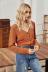 long-sleeved autumn thin outer wear fashion all-match button knit t-shirt NSLM29004