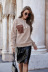 fashion long-sleeved autumn and winter loose lamb wool round neck all-match blouse NSLM29022