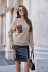 fashion long-sleeved autumn and winter loose lamb wool round neck all-match blouse NSLM29022