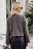 long-sleeved button round neck small jacket NSLM29044