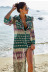 sexy chiffon printed beach sunscreen shirt  NSLM29104