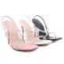 transparent rhinestone high-heeled large size sandals  NSCA29136