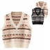 autumn and winter casual simple small V-neck sleeveless sweater NSLD16605