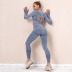 seamless mesh knitted yoga suit set NSNS16834