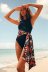 belt solid color one-piece swimsuit NSHL16842