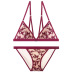 sexy lace triangle cup front buckle bra set  NSWM20526