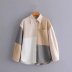 pocket color matching drop shoulder shirt  NSAM20630