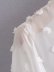 White V-neck Ruffle Sleeve Blouse  NSAM20693
