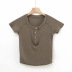 button round neck sexy short sleeve T-shirt  NSAC29179