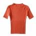 round neck short-sleeved knit T-shirt   NSAC29185