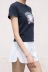 short-sleeved embroidery round neck T-shirt  NSAC29190